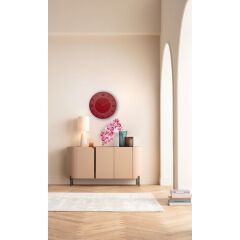 Wall Clock Leonardo Red/Gold Ø49cm