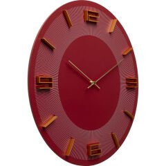 Wall Clock Leonardo Red/Gold Ø49cm