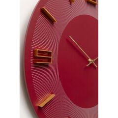 Wall Clock Leonardo Red/Gold Ø49cm