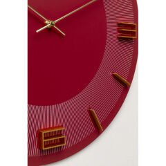 Wall Clock Leonardo Red/Gold Ø49cm