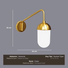 Gleam Eskitme Gold Aplik