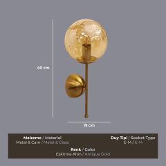 Lunara Eskitme Gold Aplik