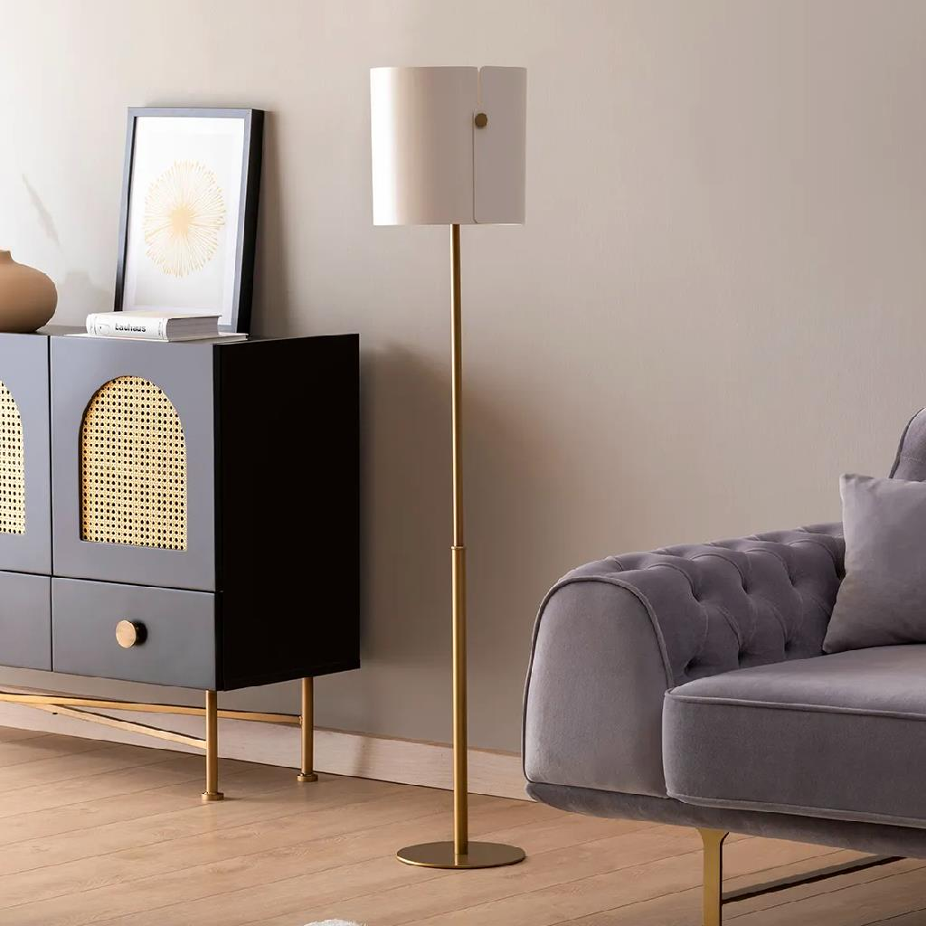 Move Metal Lambader Ekru/Gold 130 Cm