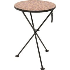 Side Table Clack Mosaic Red Ø35cm