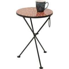 Side Table Clack Mosaic Red Ø35cm