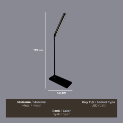 Kavela Siyah Kısa Lambader