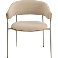 Chair with Armrest Cindy Greige