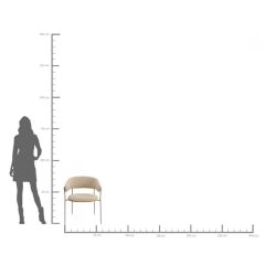 Chair with Armrest Cindy Greige