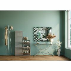 Shoe Container Caruso 3 Silver Brushed Ayakkabılık