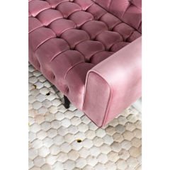 Milchbar Kadife Mauve Üçlü Koltuk