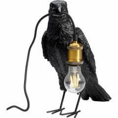 Animal Crow Mat Black Alüminyum Masa Lambası