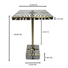 Side Table Zebra 25x25cm