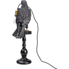 Animal Sitting Crow Mat Black Alüminyum Masa Lambası