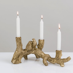 Dekoratif Ağaç Dalı Mumluk Polyester