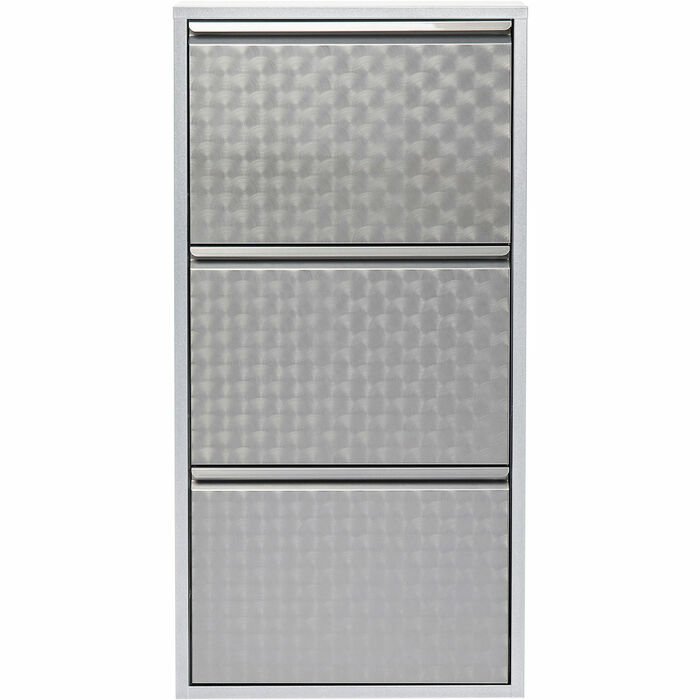 Shoe Container Caruso 3 Silver Brushed Ayakkabılık