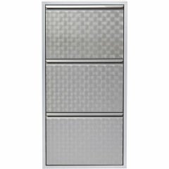 Shoe Container Caruso 3 Silver Brushed Ayakkabılık
