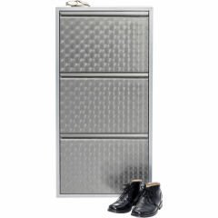 Shoe Container Caruso 3 Silver Brushed Ayakkabılık