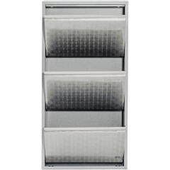 Shoe Container Caruso 3 Silver Brushed Ayakkabılık
