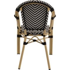 Chair with Armrest Montmartre Black/White