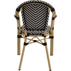 Chair with Armrest Montmartre Black/White