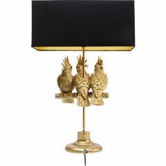 Animal Papağanlar Gold Masa Lambası