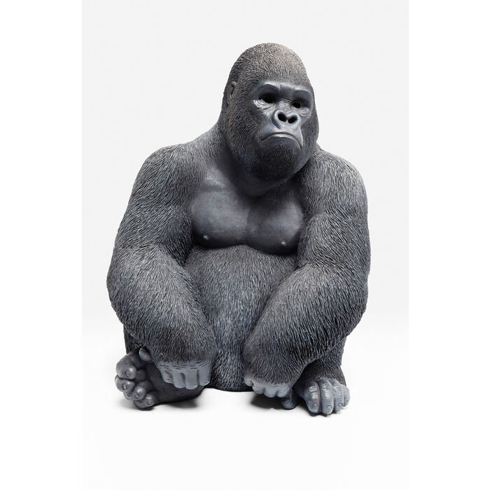 Monkey Gorilla Side Medium Black Dekoratif Figür