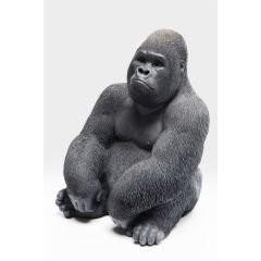 Monkey Gorilla Side Medium Black Dekoratif Figür