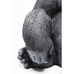 Monkey Gorilla Side Medium Black Dekoratif Figür