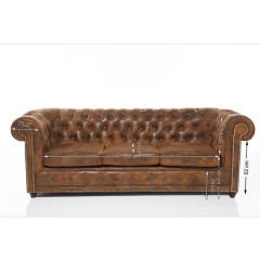 Sofa Cambridge 3 Seater Vintage Smart Kanepe