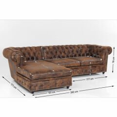 Corner Sofa Cambridge Vintage Smart L Kanepe