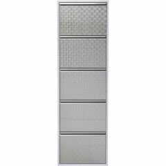 Shoe Container Caruso 5 Silver Brushed Ayakkabılık