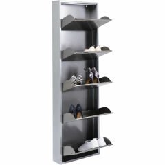 Shoe Container Caruso 5 Silver Brushed Ayakkabılık
