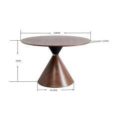 Table Cono Walnut Ø120cm