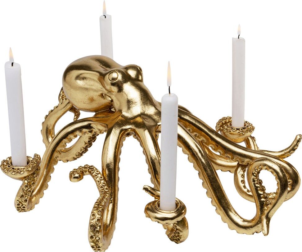 Decorative Octopus Figurine, Gold, 49cm