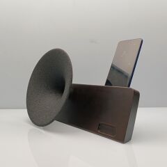 Retro Akustik Gramofon Kahverengi Gövde / Siyah Başlık