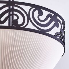 Metal Desenli Sarkıt Avize Siyah