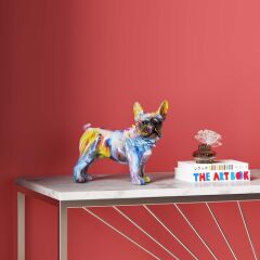 Deco Figurine Frenchie Colorful 24cm