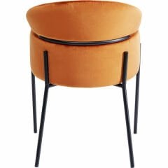 Alexia Velvet Orange Kolçaklı Sandalye