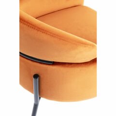 Alexia Velvet Orange Kolçaklı Sandalye