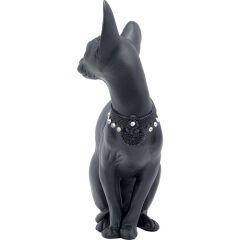 Sitting Cat Audrey Black Dekoratif Obje 27cm
