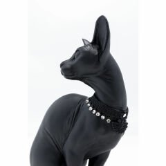 Sitting Cat Audrey Black Dekoratif Obje 27cm