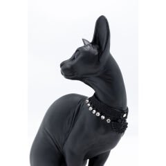 Sitting Cat Audrey Black Dekoratif Obje 27cm