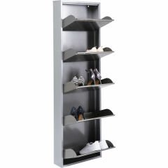 Shoe Container Caruso 5 Silver Brushed Ayakkabılık