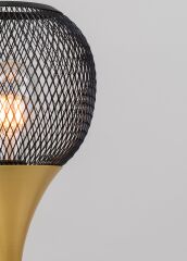 Mate Serisi Kafes Abajur Siyah