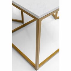 Key West Gold Mermer 3'lü Zigon Sehpa
