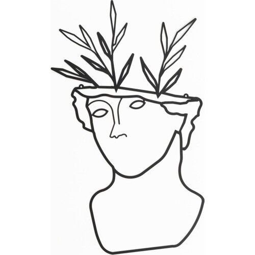 Hermes Figür Metal Lazer Kesim Tablo 7126