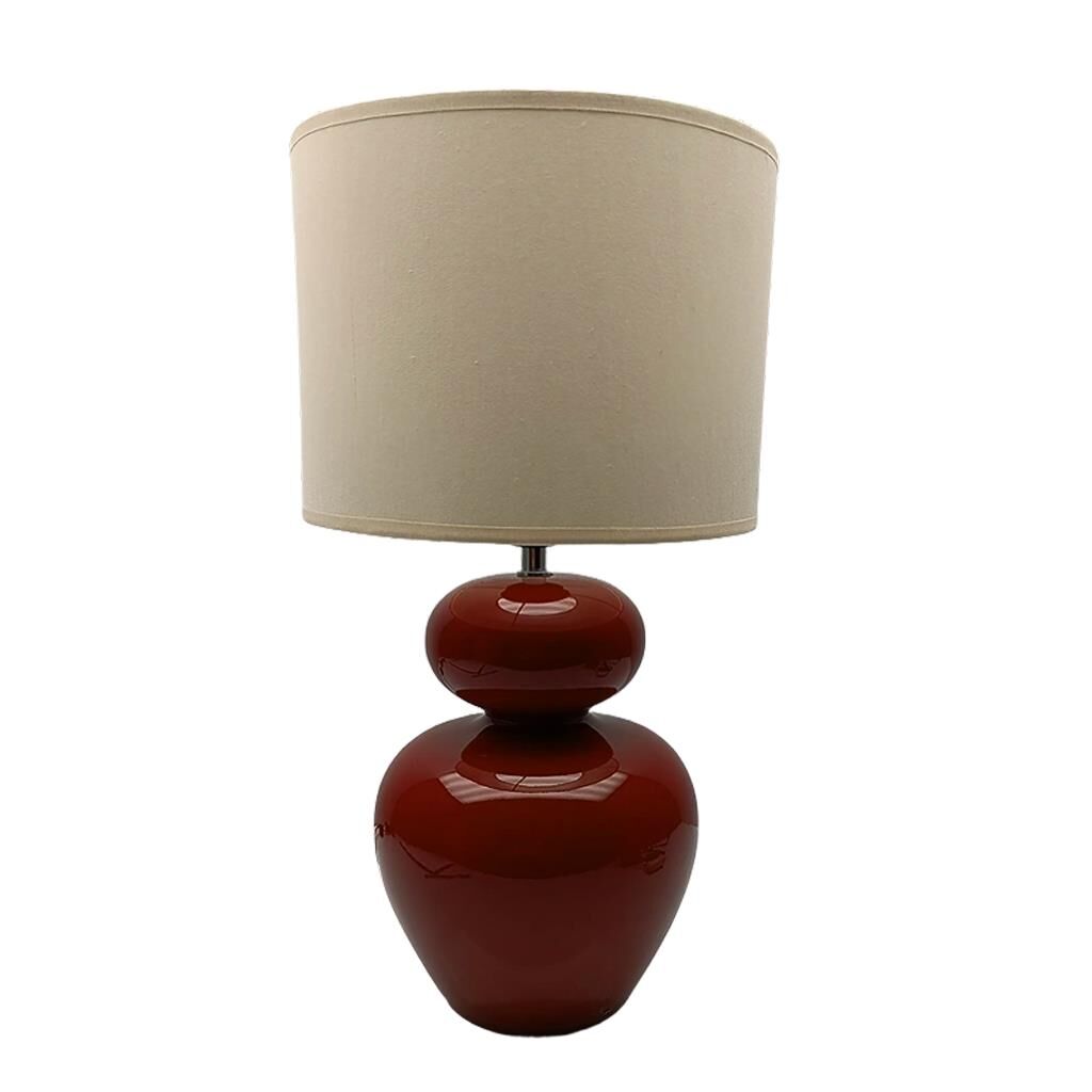 Kademeli Polyester Bordo Abajur