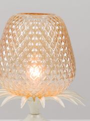 Ananas Tasarım Cam Abajur Beyaz