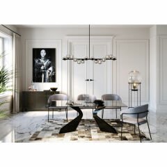 Luxury Push Grey MDF Büfe