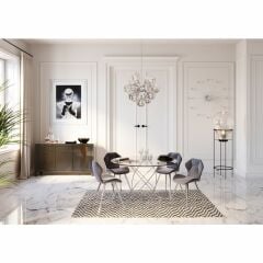 Luxury Push Grey MDF Büfe